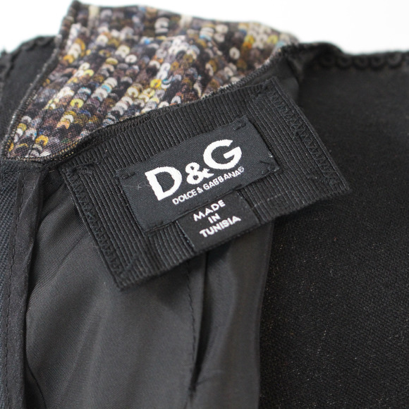 Dolce & Gabbana Silk Multicolor Knee Length Dress 40 Sequin Print Sleeveless D&G - Picture 6 of 7